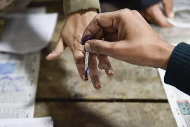A voter getting inked  (Representative Image)