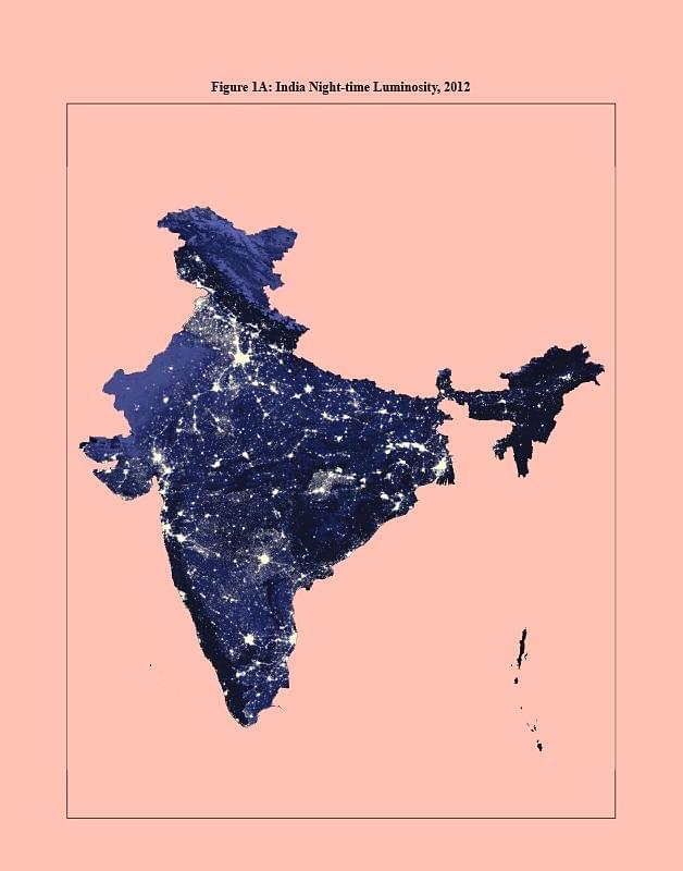 India Night-time Luminosity, 2012 (Economic Survey 2021-22)