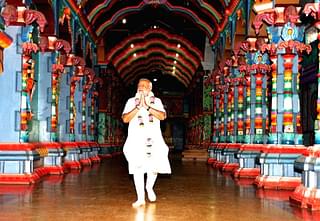 PM Modi in a Hindu Temple in Jaffna