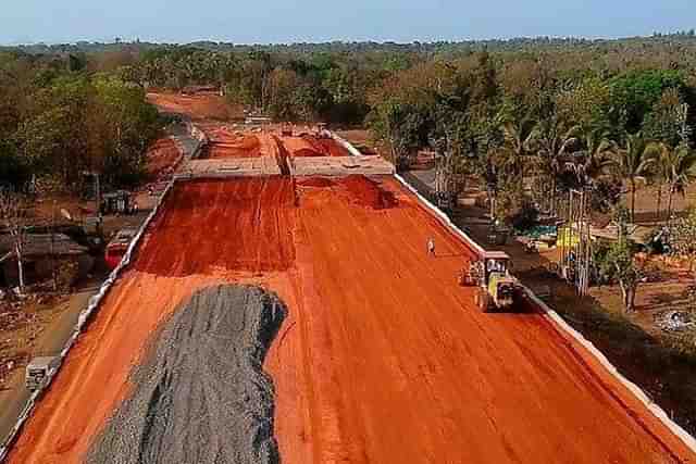 Construction work on a highway. (Pic by @sahil11p/Twitter)