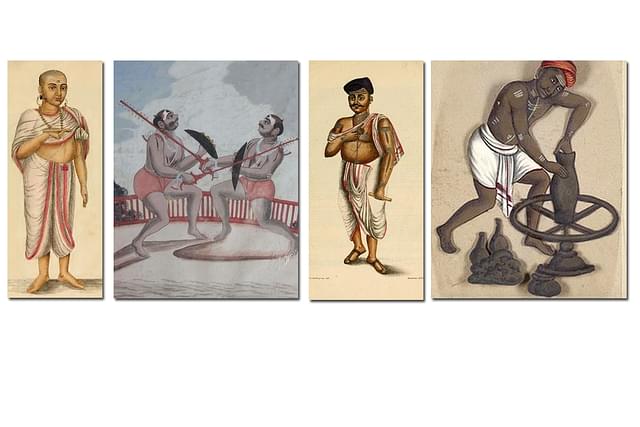 Different Jaatis of southern India: beginning of colonial times: Note the common sacred thread.