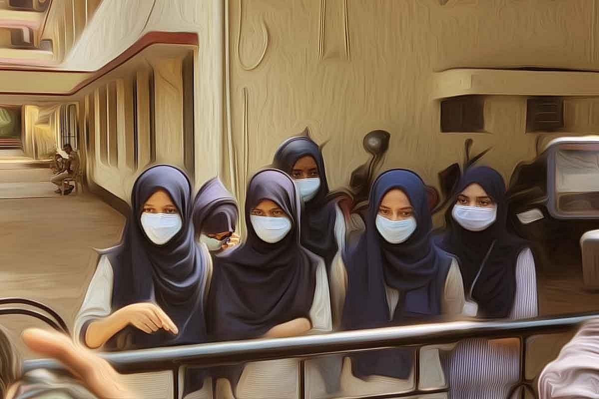 Students in a hijab 
