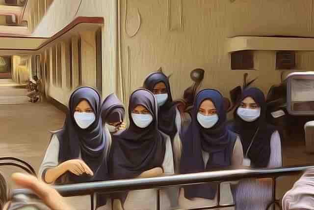 Students in a hijab 