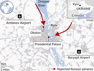 Russian advance on Kyiv | Credits: BBC 