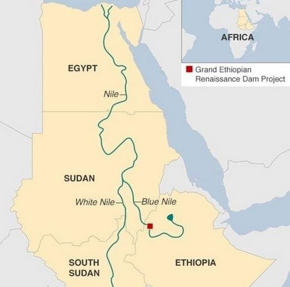 Location Of Grand Ethiopian Renaissance Dam (GERD)