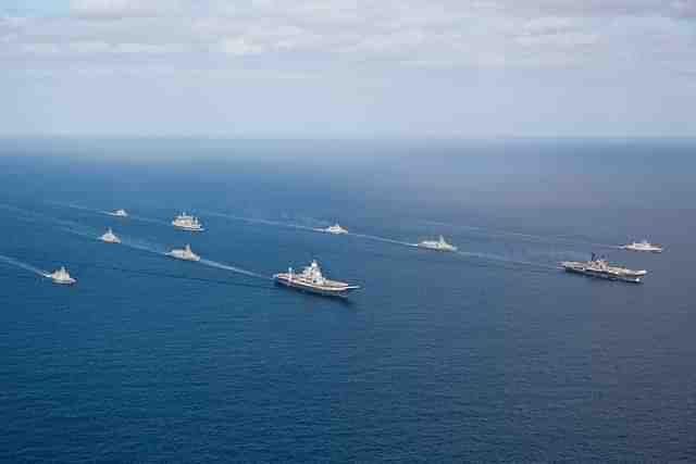 Indian Navy warships (Pic Via Twitter)