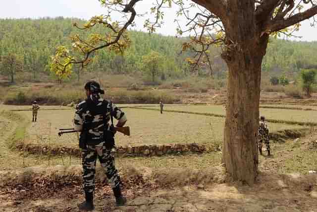 CRPF jawans. (Representative image) (Photo by Subhankar Chakraborty/Hindustan Times via Getty Images)