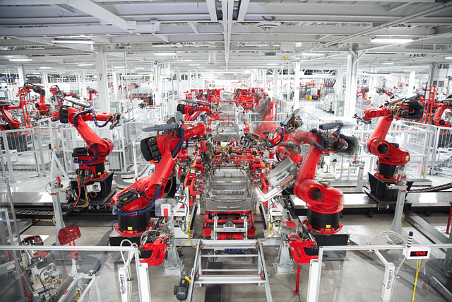 Tesla's manufacturing plant. 