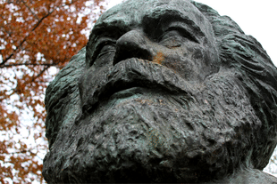Statue of Karl Max in Dessau, Germany