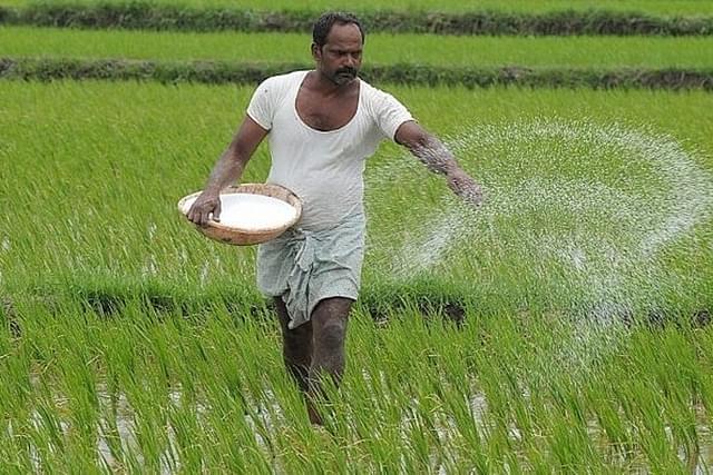 A farmer fertilising  his field. (Representative Image) (Pic Via GettyImages)