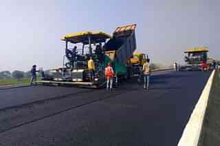 Ganga expressway construction in Uttar Pradesh. (UPEIDA/Twitter)