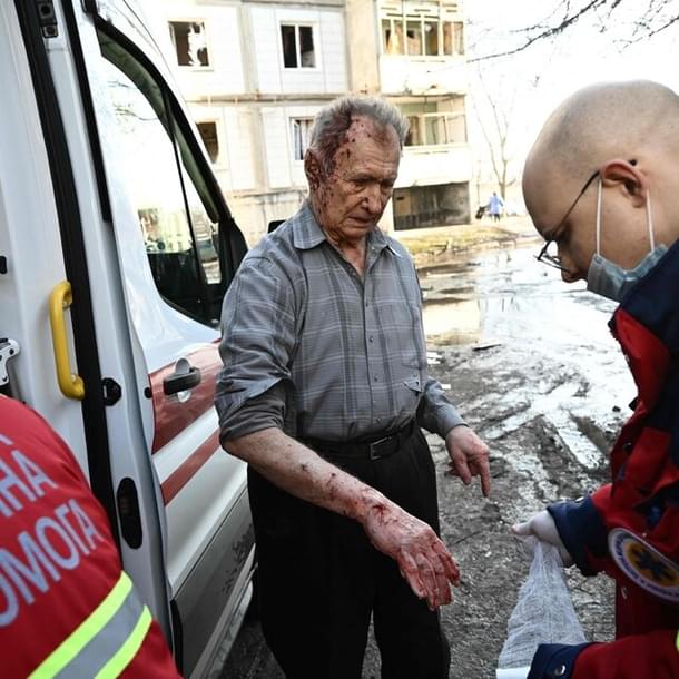 Bombing hits the eastern Ukraine town of Chuhuyiv | Getty images
