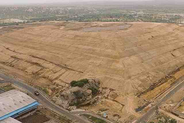 Capped Jawahar Nagar dumpsite in Hyderabad, Telangana. A Representative Image.