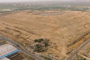 Capped Jawahar Nagar dumpsite in Hyderabad, Telangana. A Representative Image.
