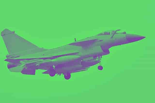 A Chinese J-10 fighter. 
