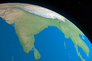 Digital rendering of the satellite view of India. (Photo: Przemek Pietrak/Wikimedia Commons)