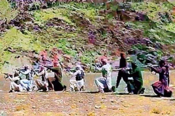 Terrorists at a training camp in Pakistan (Youtube)
