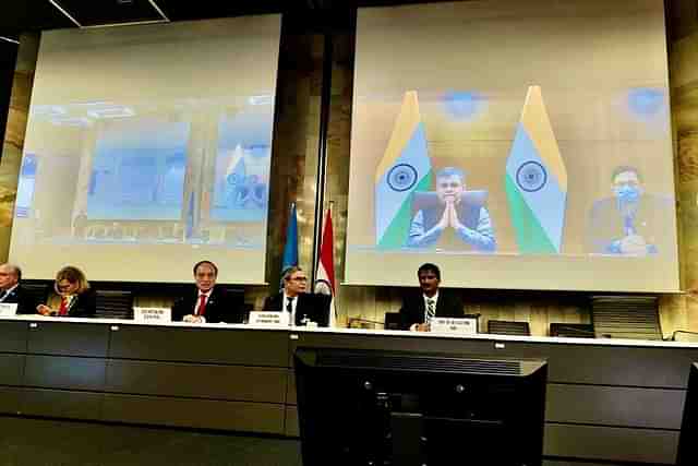 Virtual ceremony during the World Telecommunications Standardisation Assembly-20 being held in Geneva, Switzerland (@AshwiniVaishnaw/Twitter)