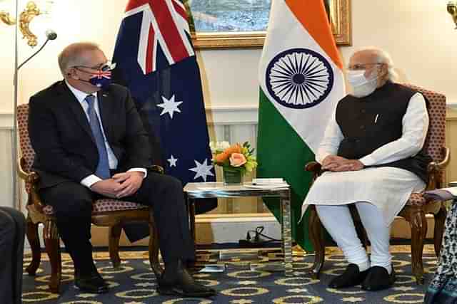 PM Scott Morrison and PM Modi 