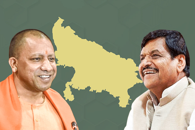 Yogi Adityanath and Shivpal Yadav