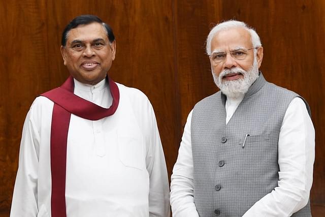 Sri Lanka's Finance Minister and PM Modi 
