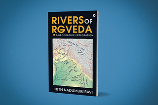The cover of Jijith Nadumuri Ravi's book Rivers of Rg Veda.
