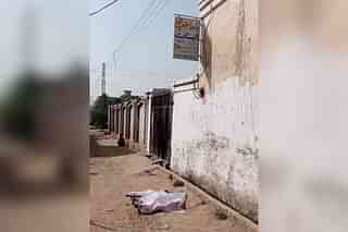 Body of victim outside the madrassa