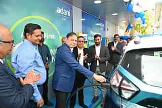 Pranav Adani, MD - Agro and Oil & Gas, Adani Group inaugurating ATGL's first Electric Vehicle Charging Station in Ahmedabad (Adani Total)