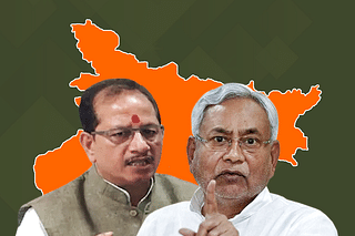 Bihar Chief Minister Nitish Kumar and Speaker Vijay Kumar Sinha.