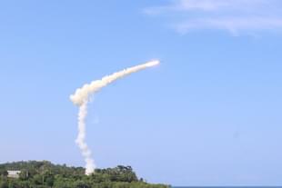 BrahMos missile test-fired on 23 March 2022. (Andaman and Nicobar Command/Twitter)