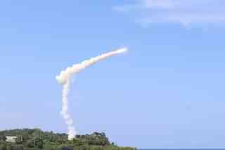 BrahMos missile test-fired on 23 March 2022. (Andaman and Nicobar Command/Twitter)