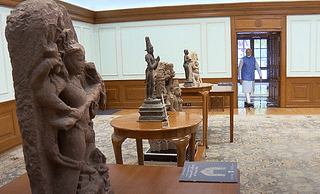 PM Narendra Modi inspecting the antiquities 