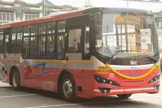 An electric bus in Mumbai.