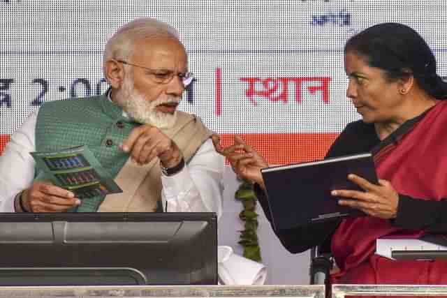 PM Modi and Nirmala Sitharaman 