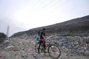 A view of a landfill. (Sunil Ghosh/Hindustan Times via Getty Images)