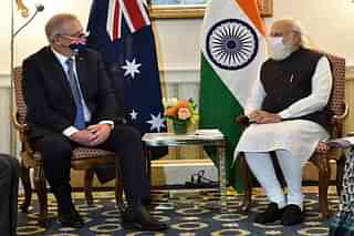 PM Modi with Australian PM Scott Morrison (Pic Via Twitter)