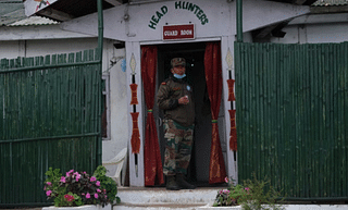 A security force personnel in north eastern India 