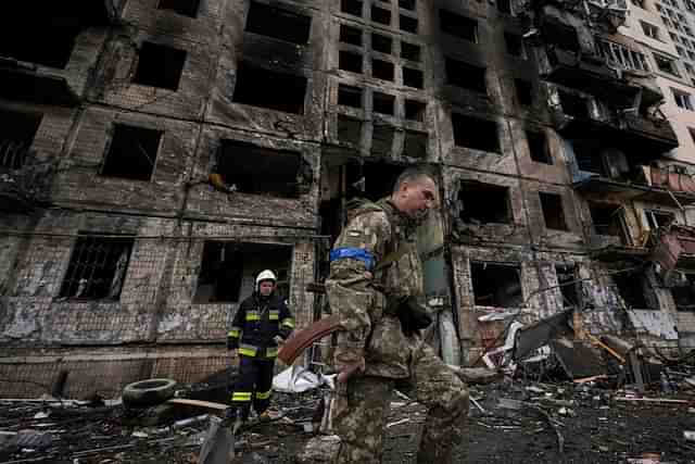 War-torn Ukraine. 