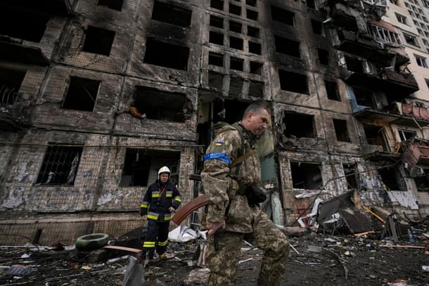 War-torn Ukraine.