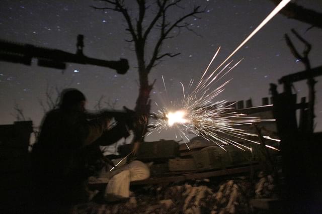 Ukrainian forces fighting with Russians