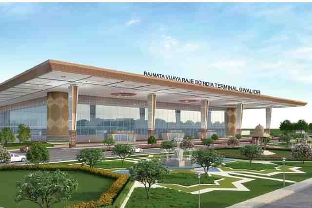 New terminal building of the under-construction Gwalior airport (MCA)