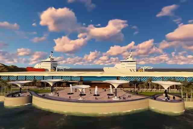 The plan of under-construction cruise terminal in Mumbai (Mumbai Port Authority)