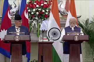 PM Modi and Nepali counterpart Deuba (Pic Via Twitter)