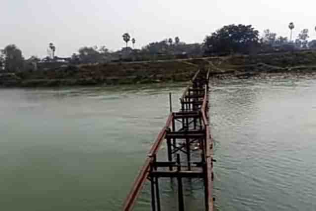 The defunct 60 feet long iron bridge (via Twitter)