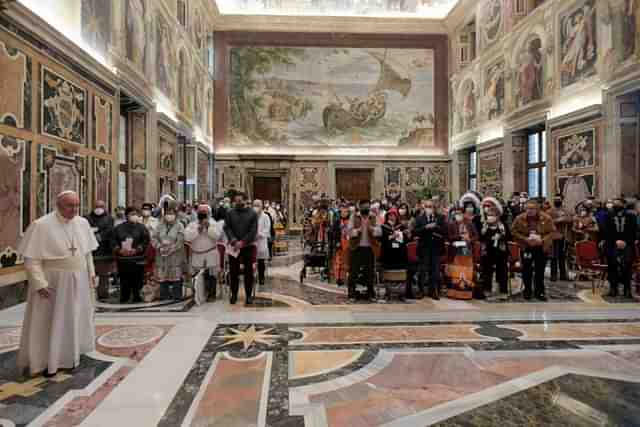 Pope meeting representatives of Indigenous Communities 