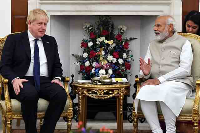 PM Modi with Boris Johnson (Pic Via PIB Website)