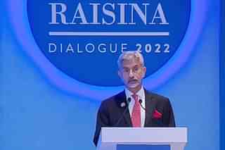 External Affairs Minister S Jaishankar speaks at Raisina Dialogue 2022 in New Delhi.