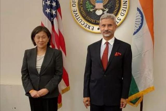 EAM S Jaishankar with US Trade Representative Katherine Tai (Pic Via Twitter)