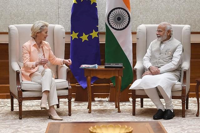 PM Modi with European Commission President Ursula von der Leyen (Pic Via Twitter)
