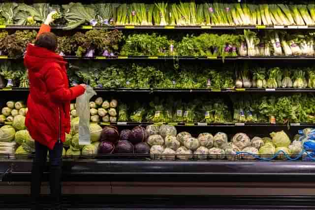 A woman in a shopping store in US